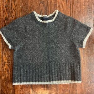 The Limited Gray Lambswool Angora Sweater